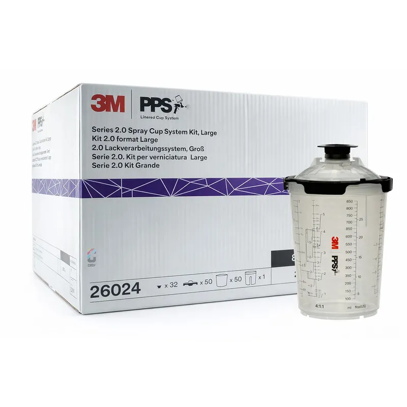 3M 26740 PPS 2.0 Kit Groot 850ml - 125mu - 50 binnenbekers + deksels Goedkoop